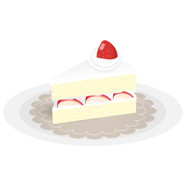 洋菓子 いちごのショートケーキ フリーイラスト素材 趣味で作ったイラストを配るサイト