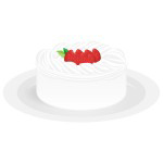 ケーキ - 苺のホールケーキ