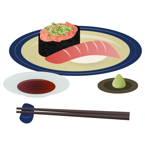 お刺身 お寿司 にぎり寿司 ネギトロ マグロ フリーイラスト素材 趣味で作ったイラストを配るサイト