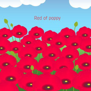 Red of poppy