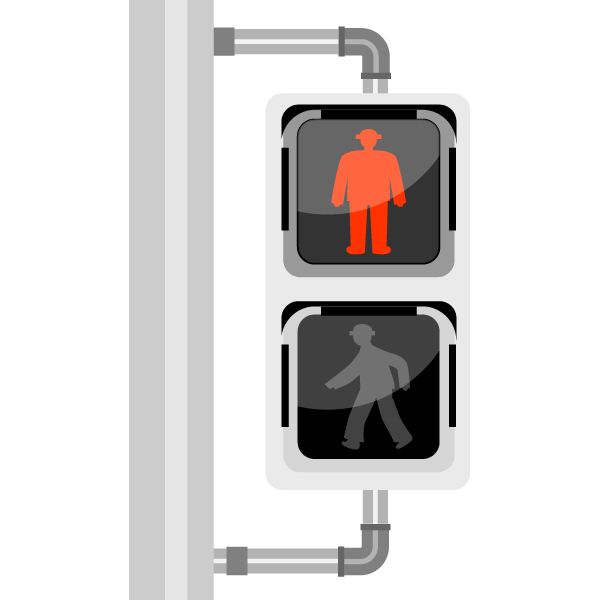 交通安全 歩行者用信号 赤 フリーイラスト素材 趣味で作ったイラストを配るサイト