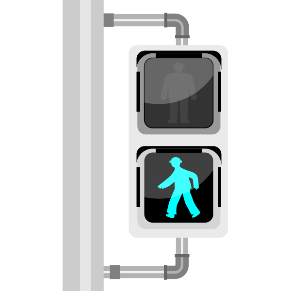 交通安全 歩行者用信号 青 フリーイラスト素材 趣味で作ったイラストを配るサイト