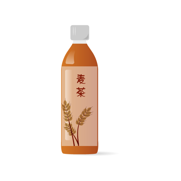 日本茶 500mlペットボトルの麦茶 フリーイラスト素材 趣味で作ったイラストを配るサイト
