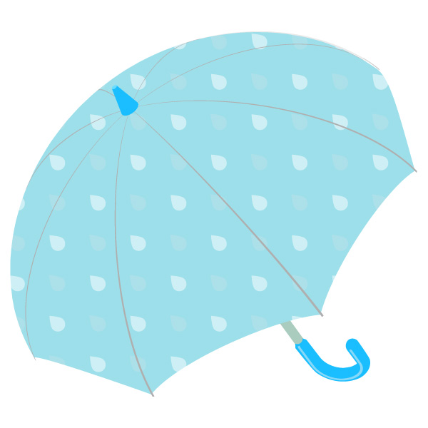 梅雨 梅雨 ドロップ柄の傘 フリーイラスト素材 趣味で作ったイラストを配るサイト