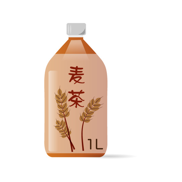 日本茶 1lペットボトルの麦茶 フリーイラスト素材 趣味で作ったイラストを配るサイト