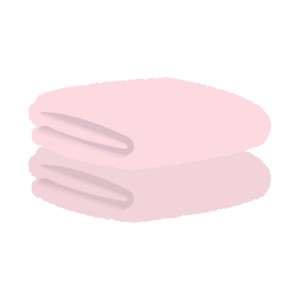 お風呂 洗面所 フェイスタオル ピンク フリーイラスト素材