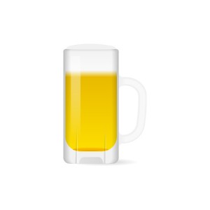 中ジョッキのビール