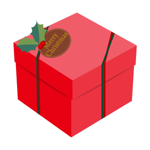 クリスマス プレゼントボックス 赤 フリーイラスト素材 趣味で作ったイラストを配るサイト