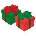 プレゼントボックス（緑＆赤）