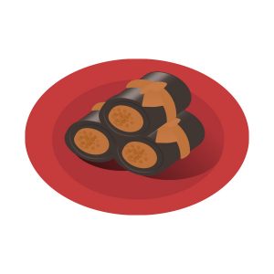 お節料理 お節料理 昆布巻き フリーイラスト素材 趣味で作ったイラストを配るサイト