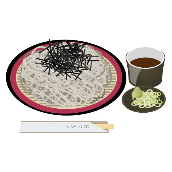 和食 ざる蕎麦 フリーイラスト素材 趣味で作ったイラストを配るサイト