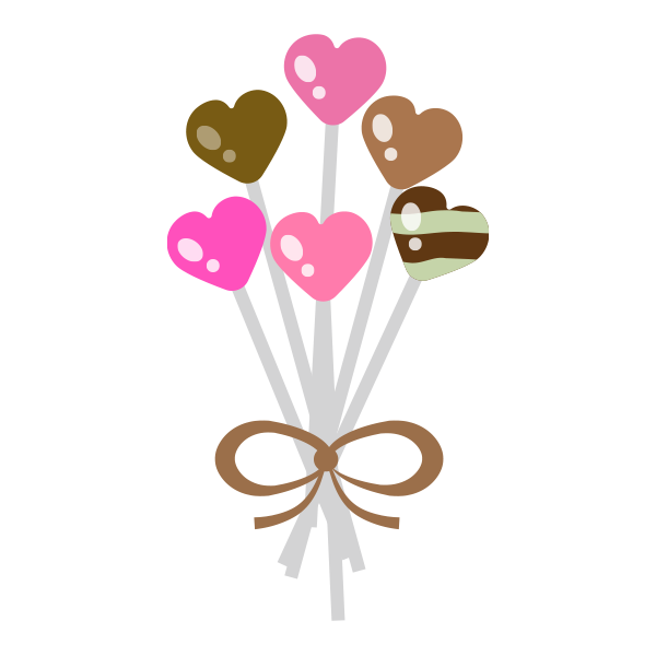 バレンタイン バレンタイン ハートのキャンディ01 フリーイラスト素材 趣味で作ったイラストを配るサイト