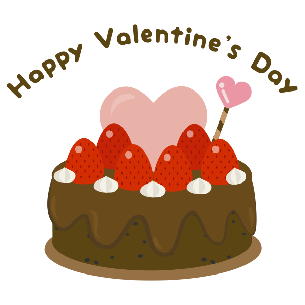 洋菓子 バレンタイン ハートのケーキ チョコ フリーイラスト素材 趣味で作ったイラストを配るサイト
